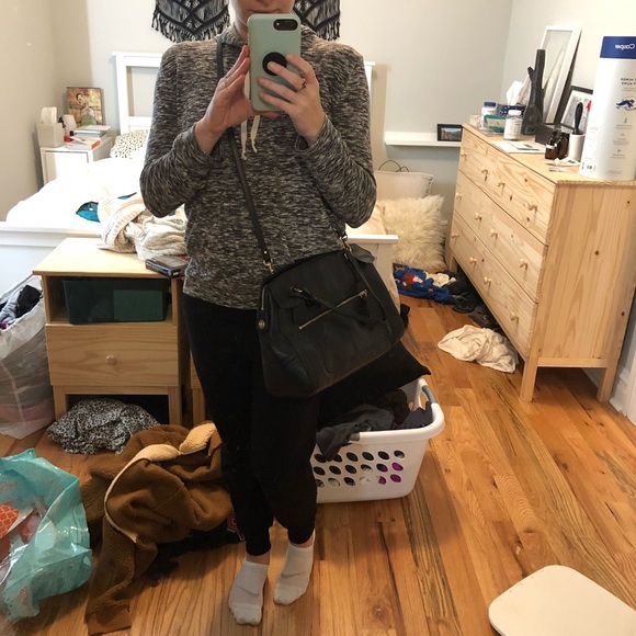 Coach Handbags - Coach Poppy Black Flap Satchel